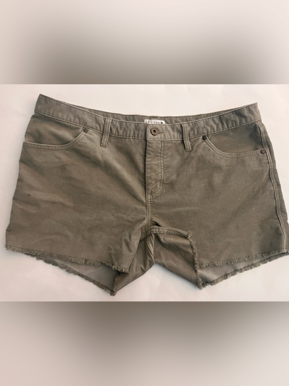Carve Designs Oahu shorts 14 green corduroy